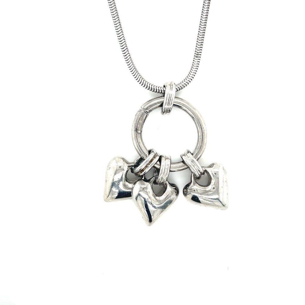 Long Triole Heart Necklace (B1)